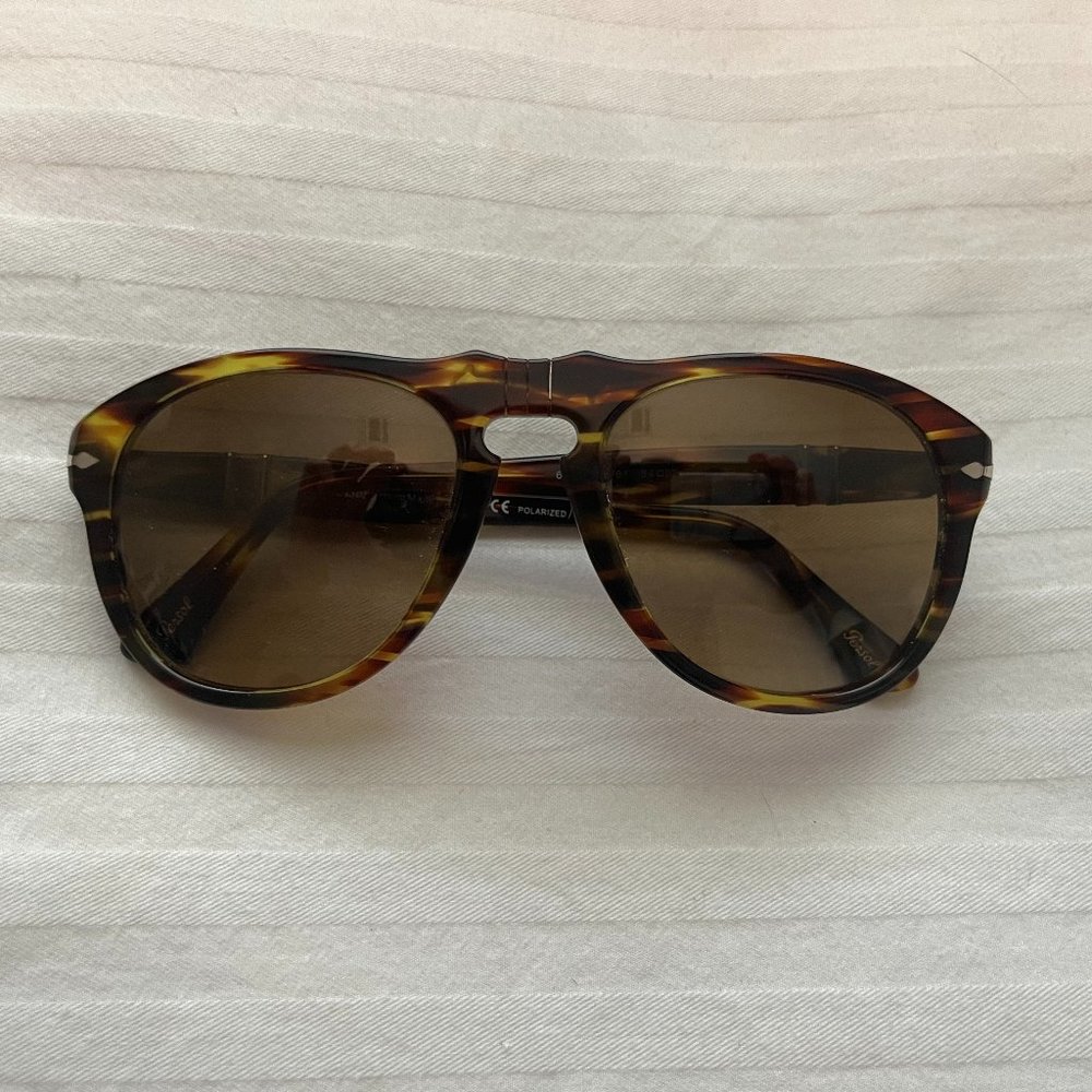 PERSOL Havana Aviator Polarized Sunglasses
